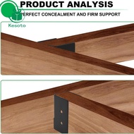 Kesoto 4pcs Concealed Beam Support, Easy to Install Iron Concealed Flange Support for 2"x4" Lightwei