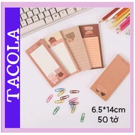 Set of 50 Cute Bear Sticky Notes N11