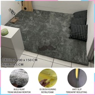 Karpet Lantai Bulu Anti Slip 200x150 Tebal 4.5 Cm Ambal Rasfur Busa
