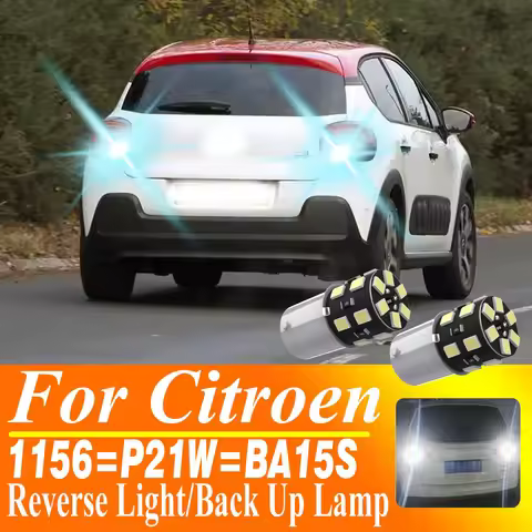 2pcs P21W 1156 BA15S Led Back Up Lamp Reverse Light Rear Fog Bulb 12V For Citroen C5 C3 C1 C2 C6 C4 