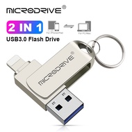 【CW】 Metal USB 3.0 Flash Drive 128GB 256GB 16GB 32GB 64GB Disk for iPhone Pro/plus/XR Memory Stick