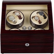 Watch Box, Can Accommodate 8 Watches, Ultra-quiet Anti-magnetic Motor, Mechanical Watch Automatic Vibrating Screen, Soft And Elastic Table Pillow, Natural Wood + PU Leather, Size 370 * 315 * 295mm Wat