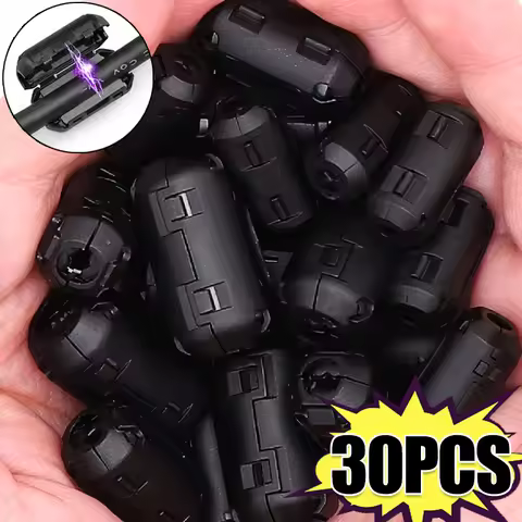 1/30Pcs Noise Filter Magnetic Clip Noise Suppressor Filter Ring Cable Clamp for Suppressor Powerline
