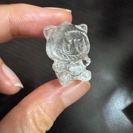 包平郵 Labubu 白水晶 迷你擺設