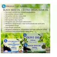 Habbatus Sauda Softgel + Olive Oil (Minyak Zaitun) Black Seed 1000mg 24 Capsule per Box Kapsul [Impo