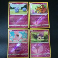 Pokemon card TCG: Fairy Type: Azurill, Dedenne, Spritzee & Morelull - 4 cards (REVERSE HOLO) 100% Or