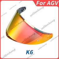 For AGV K6 Full Face Motercycle Helmet Visor Lens Capacete Helmet Accessories Multi Color Helmet Vis