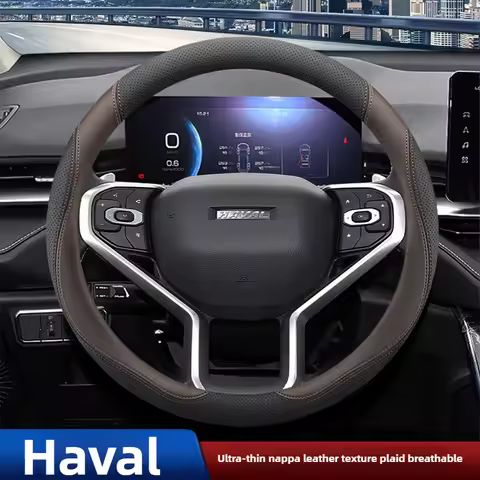 Leather Car Steering Wheel Cover for GWM Haval H9 Jolion H6 M6 F7 Dargo H3 H7 H5 F7x H2 2015 - 2026 