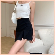 § ▦ ◵ Mini Skirt For Woman Sexy Korean High Waist Skirt Shorts Black palda short White Slit Skirt