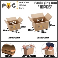 10pcs Packing Box Packaging Box Carton Box Cardboard Box Kotak Box Parcel Box - 2 Sizes (28x15x30)(35x35x20)