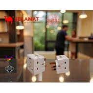 SELAMAT 2K-333L 3 WAY Plug Adapter With Neon
