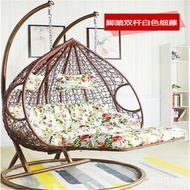 Hanging Basket Rattan Chair Pedal Coarse Rattan Single Glider Indoor Adult Double Hammock Balcony Rocking Chair Swing Cradle Chair