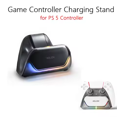 Game Controller Charging Stand for PS5 Controller RGB Lighting Charging Dock for Playstation 5 Contr