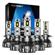 Novsight T2 H4 Car Lights H7 H11 HB3 HB4 160W Pair of 33000LM High Spotlight LED Headlight Bulbs 1 Y
