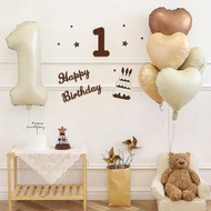 12.21 Birthday Balloon Baby One Year Old Decoration Decoration Balloon Love Heart Cream Birthday Bal