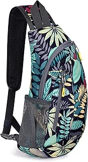 G4Free Sling Bags Men Shoulder Backpack Small Cross Body Chest Sling Backpack (Black-Grey)