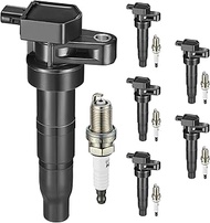 Set of 6 UF546 Ignition Coil Pack and 7090 spark plugs Compatible with Kia Sedona Sorento Optima Ron