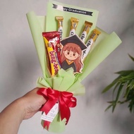 GRADUATION SNACK TOPPER BOUQUET GRADUATION BOUQUET/ GRADUATION BOUQUET SNACK BOUQUET GRADUATION BUCK