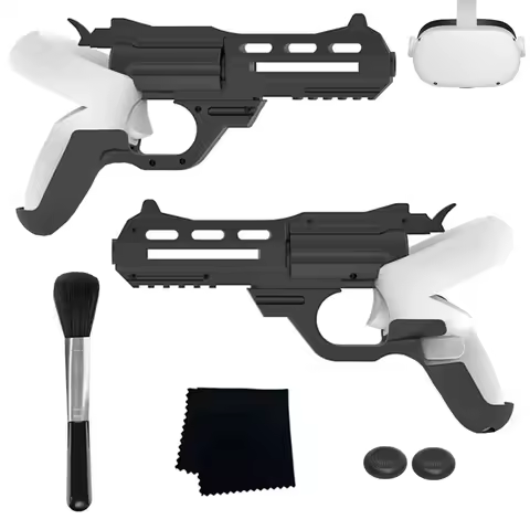 VR Controller Handle Pistol Gun Stock For Oculus Quest 2 Shooting Game Controller Accessories With W