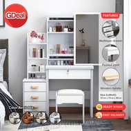 GDeal Quality Modern Vanity Dressing Table Bedroom Makeup Table Storage Integrated Dressing Table Wi