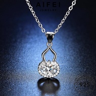 AIFEI JEWELRY Women Moissanite Pendant Leher Korean Diamond Perempuan Gourd Perak Silver Rantai For 