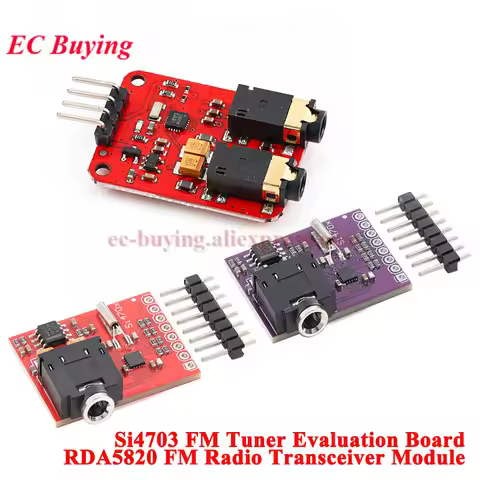 Si4703 RDS FM Radio Tuner Evaluation Breakout Board RDA5820N Frequency Modulation Transceiver Module