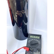 CAPACITOR 15000UF 450V คาปาซิเตอร์แบบขันสกรู Hitachi สินค้าใหม่ขนาด9x23.5CM สีดำ Cหัวน็อต C15000UF 4