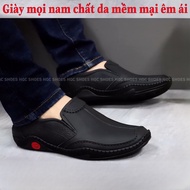 Giày lười nam HQC SHOES chất da mềm mại đế khâu chỉ chắc chắn HQ004