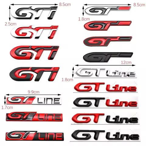Car Fender Metal Sticker Rear Trunk Badge Emblem For Peugeot GTI GT GTline GT RCZ 406 405 205 3008 2