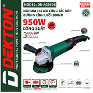 DEKTON DK-AG950S 950W Handheld Angle Grinder with Adjustable Speed - 6 Speed Levels Long Handle Sque