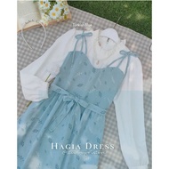 Premium Printed Hagia Crinkle Dress