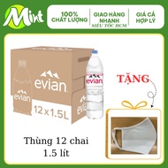 Barrel Of 12 Bottles - Evian Mineral Water 1.5 Liters.Shop MINT MINT. French Spring. [Wholesale &amp; Retail]