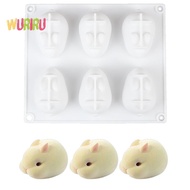 [Eighth] Silicone 3D Bunny Rabbit Mold Cake Decorating Mould for Baking Mousse 6 Forms [Preferred]