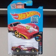 MERAH HITAM 76 Greenwood Corvette Hotwheels Black/Red