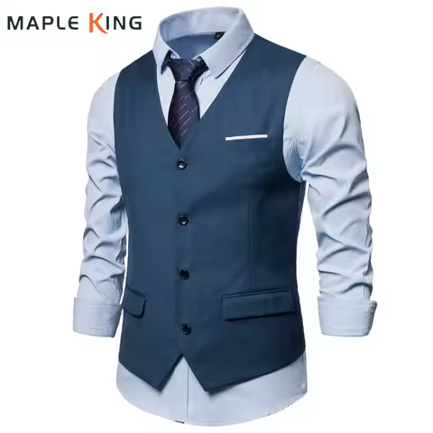 9 Color Mens Vest Casual 2020 Formal Social Business Gilet Steampunk Costume Homme Mariage Waist Coa