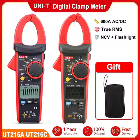 UNIT UT216A UT216C Digital Clamp Meter AC DC Measurement RMS Frequency Capacitance Temperature&NCV T