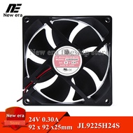 1ชิ้น JL9225H24S 24โวลต์0.30A 9.2เซนติเมตร9225เครื่องเชื่อมพัดลมระบายความร้อน92X92X25มิลลิเมตร