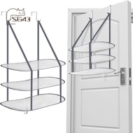 2 Pcs 3 Tier Sweater Drying Rack Flat over the Door Folding Drying Rack for Apartments B