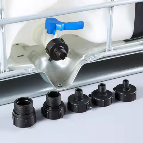IBC Tank Adapter 60mm to 1/2'' 3/4'' 1'' 2'' Fine Thread Water Pipe Connector High Quality BSP Male 