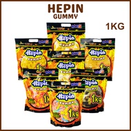 1KG Hepin Gummy Burger/worm Soft Chewy Texture Sweet And Sour Taste Delicious Candy Snack