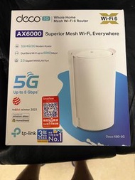TP-Link Deco X80-5G 5G SIM AX6000 雙頻 Wi-Fi 6 2.5G WAN/LAN Mesh CPE Router
