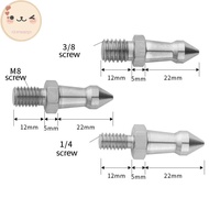 Chee Tripod Spike 1/4 3/8 M8 Inch Camera Monopod Feet Screw Fixed Replacement Photography Accessorie