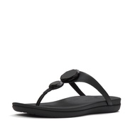FitFlop SOLAY Glossy-Disc Toe-Post Sandals - Black (A5W-001)