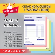 NOTA CUSTOM CETAK 1 WARNA 1 RIM