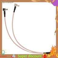 sanhui8 inch SMA Female to Y type 2 X TS9 Angle Male Connector Splitter Combiner Cable,gold&silver