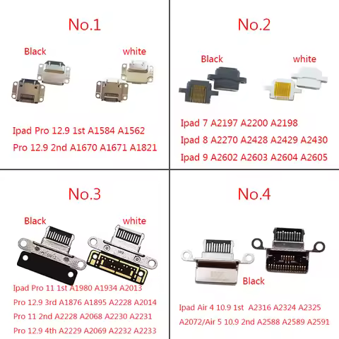 5-10Pcs Usb Charging Charger Connector Plug Dock Socket Port For IPad Pro 11 12.9 10.2 Inch 1st 2nd 