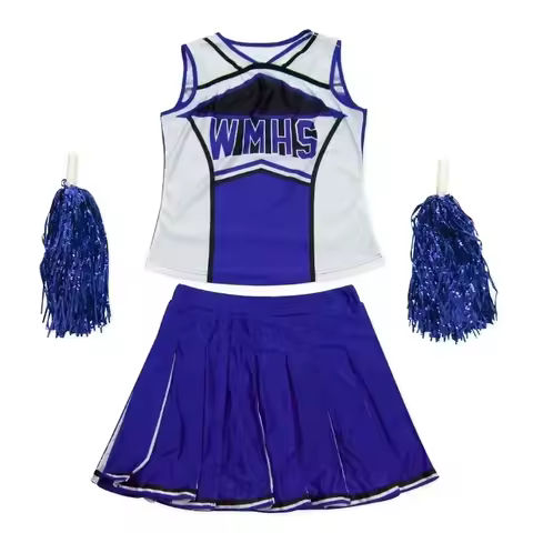 2025 Halloween High School Glee Club Girl Cheerleader Costume Glee Style Cheerleading Varsity Cheerl