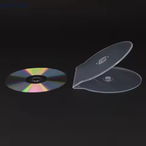 Hot sale 3PCS Transparent Plastic Single Piece Round Disc Case CD Case Thickened CD DVD Disc Box Dis