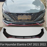 For Hyundai Elantra CN7 2021 2022 Car Front Bumper Splitter Lip Spoiler Diffuser Guard Body Kit Spo