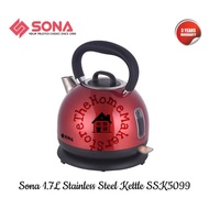 Sona 1.7L 304 Stainless Steel Electric Kettle - SSK5099 | SSK 5099 (3 Electrical Parts Years Warranty)